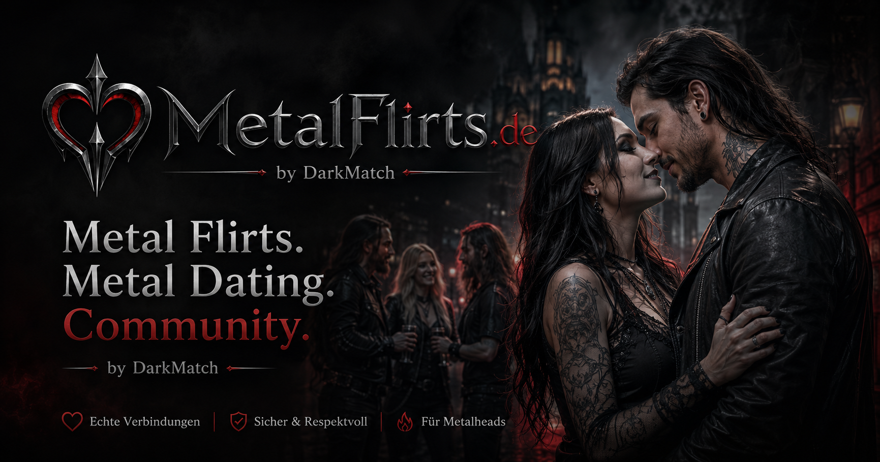 Metal Flirts für Menschen, die keine 08/15-Dating-App wollen – MetalFlirts.de by DarkMatch: Metal Dating, Metal Singles und alternative Community für Metalheads, Gothics, Punks und Nerds.